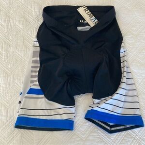 Men's Primal Black Label Black and Blue Cycling Shorts XL  NWT